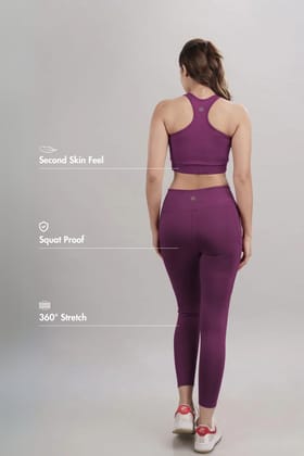 Recycled Nylon Set Deep Purple-XS / XS