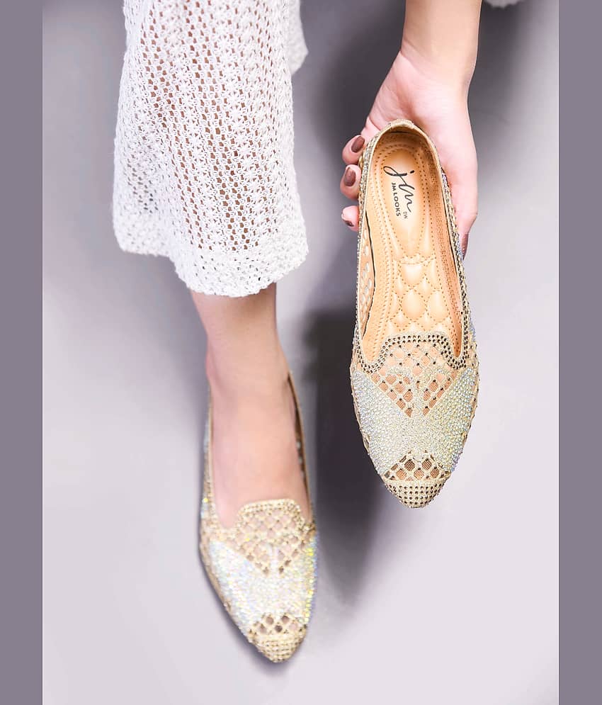 JM Looks Peach Women's Ethnic Ballerinas