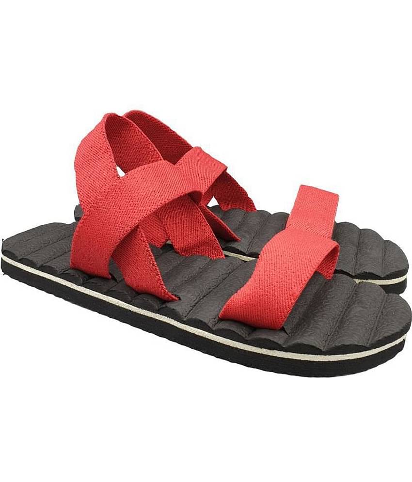 Pampy Angel Red Canvas Sandals