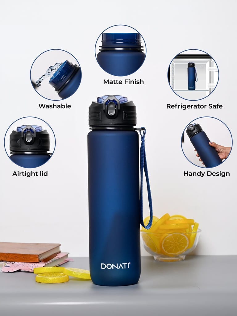 Donati Travel Bottle 1000ML - Blue Plastic Matte Finish