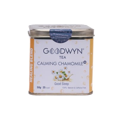 Goodwyn Chamomile Tea (50 gm) | No Caffeine Non Bitter - Herbal Tea Made With Real Chamomile Flowers | 100% Natural Loose Tea | Rich in Antioxidants