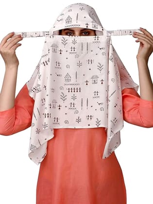 Shiv Textiles Women's Black Summer Scarf Pure Cotton Soft Breathable Neck Wrap Headscarf Lightweight Sun Protection Stole Daily Wear Fashion Accessory