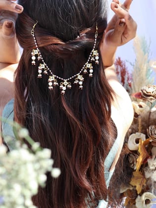 Hiza Red Pearl Hair Accessory-Red