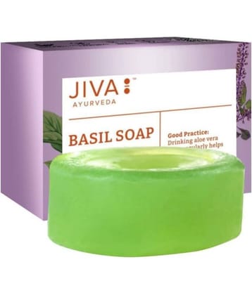 Jiva Basil Soap Moisturizing Soap for All Skin Type-100gm ( Pack of 8)