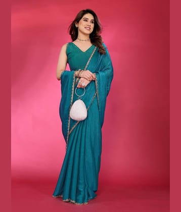 SARIK  FASHION Zimmy Choo Embroidered Saree With Unstitched Blouse Piece ( Pink )