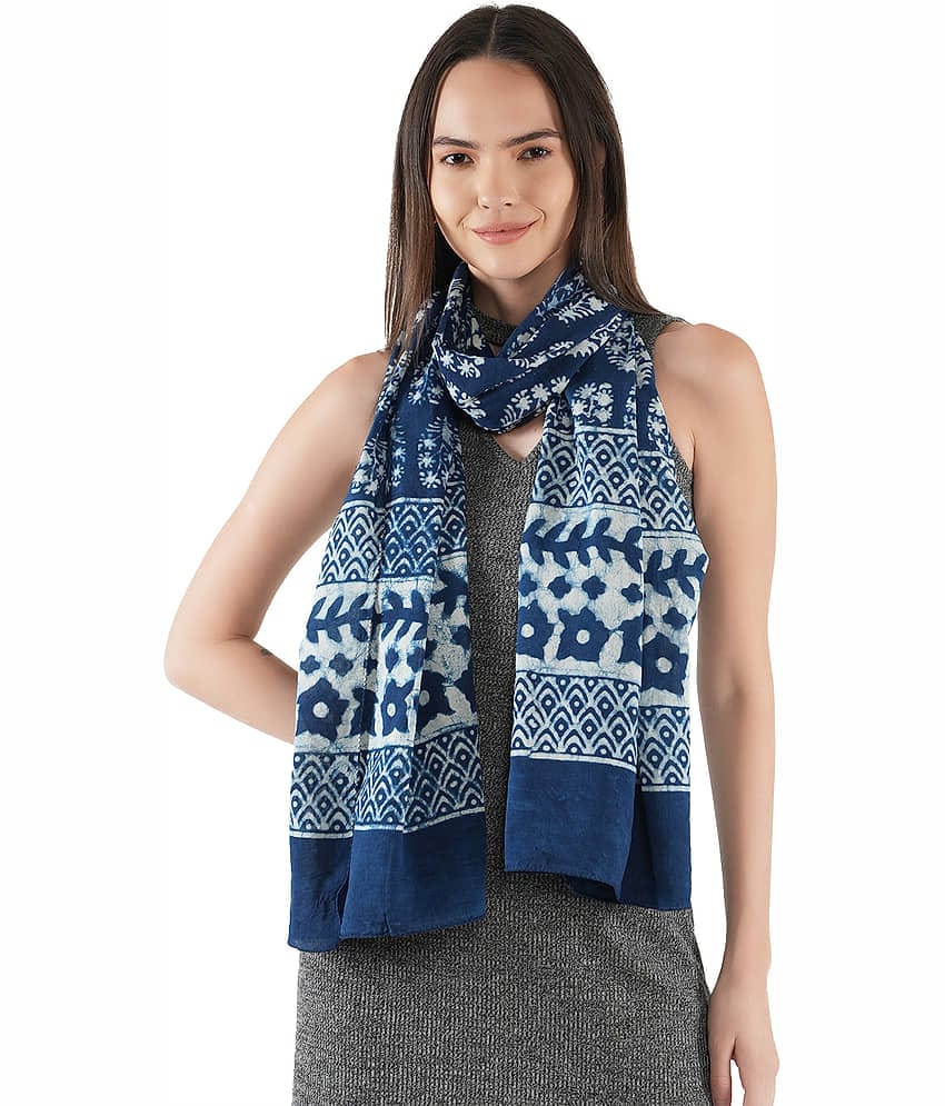 STYLE SHOES Blue Cotton Women's Stole ( Pack of 1 )