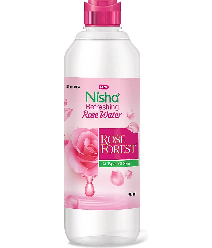 Nisha Refreshing Rose Water for Face 500ml, Rose Water Face Toner for All Skin Types, Makeup Remover Gulab Jal for Face