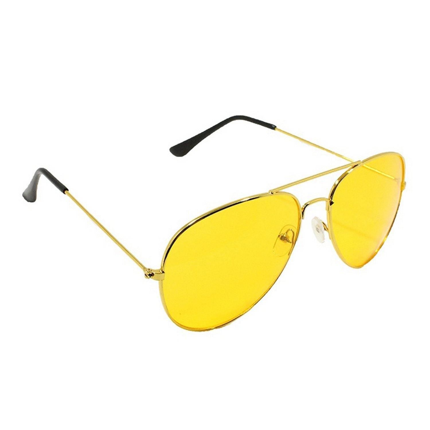 Dervin Unisex Aviator Sunglasses (Yellow)