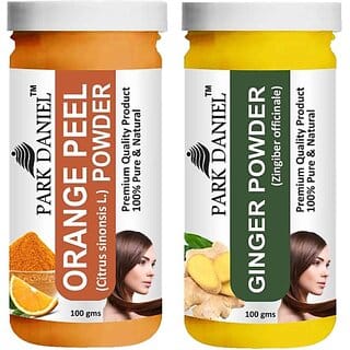 PARK DANIEL Pure & Natural Orange Powder & Ginger Powder Combo Pack of 2 Bottles of 100 gm (200 gm ) (200 ml)