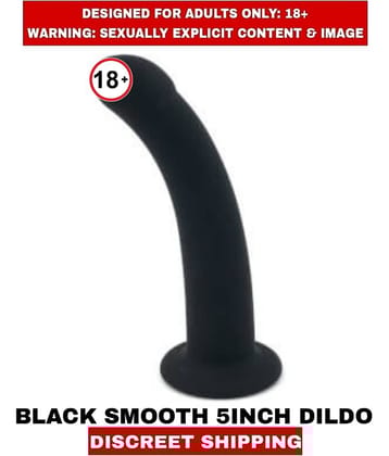 Sexual Wellness Women's Sex Toys Black Smooth Silicon 5inch Dildos For Women