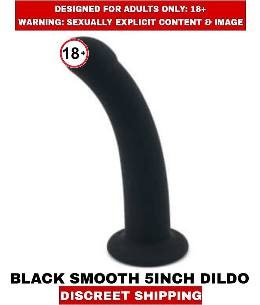 Sexual Wellness Women's Sex Toys Black Smooth Silicon 5inch Dildos For Women