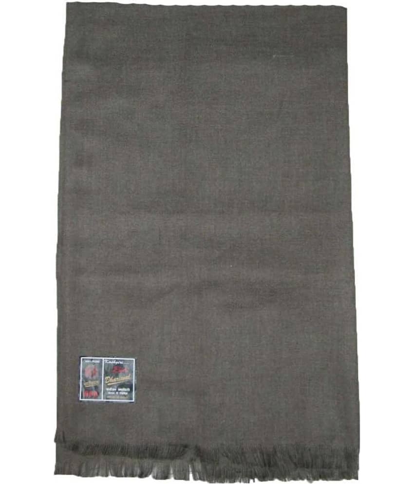 Dhariwal Gray Solid Woolen Shawls For Winters