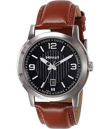 HMXT Brown Leather Analog Men's Watch