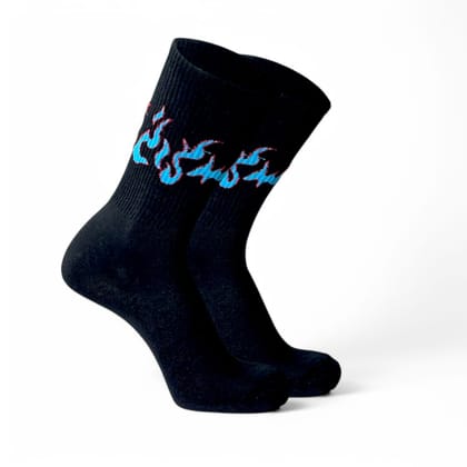 BLACK/BLUE FLAME- FIRE 2.0 EDITION-Pack of 1-Pair