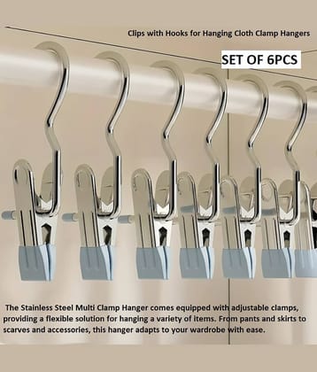 Space-Saving Clothespin Hanger for Closet Hooks(Set of 6)