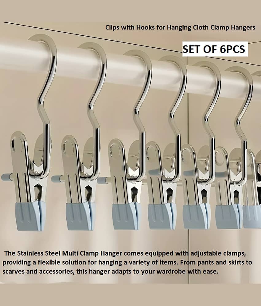 Space-Saving Clothespin Hanger for Closet Hooks(Set of 6)