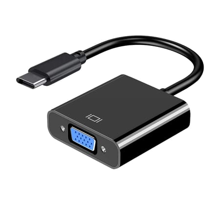 USB Type C to VGA Female Adapter, (Thunderbolt 3 ) Converter Compatible with MacBook Pro, MacBook Air 2018, Dell XPS 13/15, Surface Book 2, iPad Pro, Phone, Projector