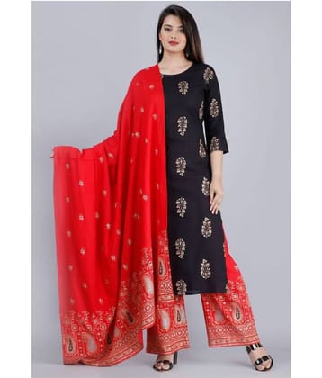 MAUKA Rayon Kurti With Palazzo - Stitched Suit