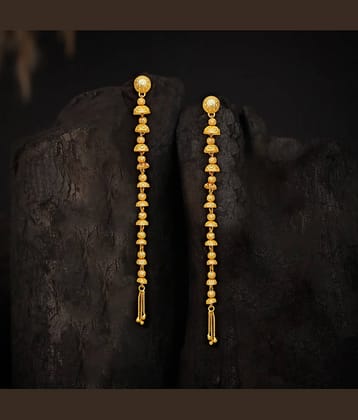 Drashti Collection Golden Threader Earrings ( Pack of 1 )