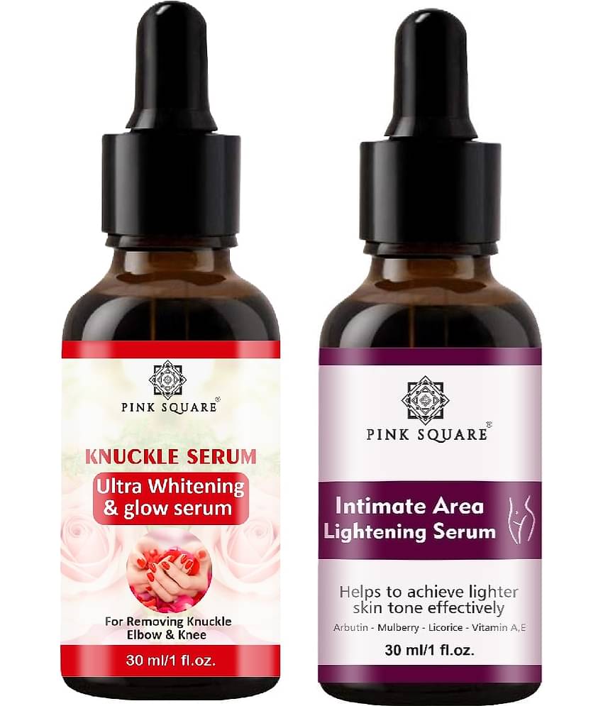 Knuckle Serum for Ultra Whiten & Glowing Skin & Intimate Area Lightening Serum for Lighter Skin Tone Effectively (Each,30ml) - Set of 2 Items