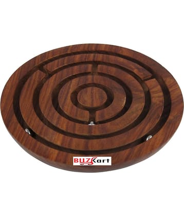 BuzyKart® Wooden Labyrinth Board Game Ball In Maze Puzzle Goli Game Handcrafted In India - Christmas Jigsaw Puzzle