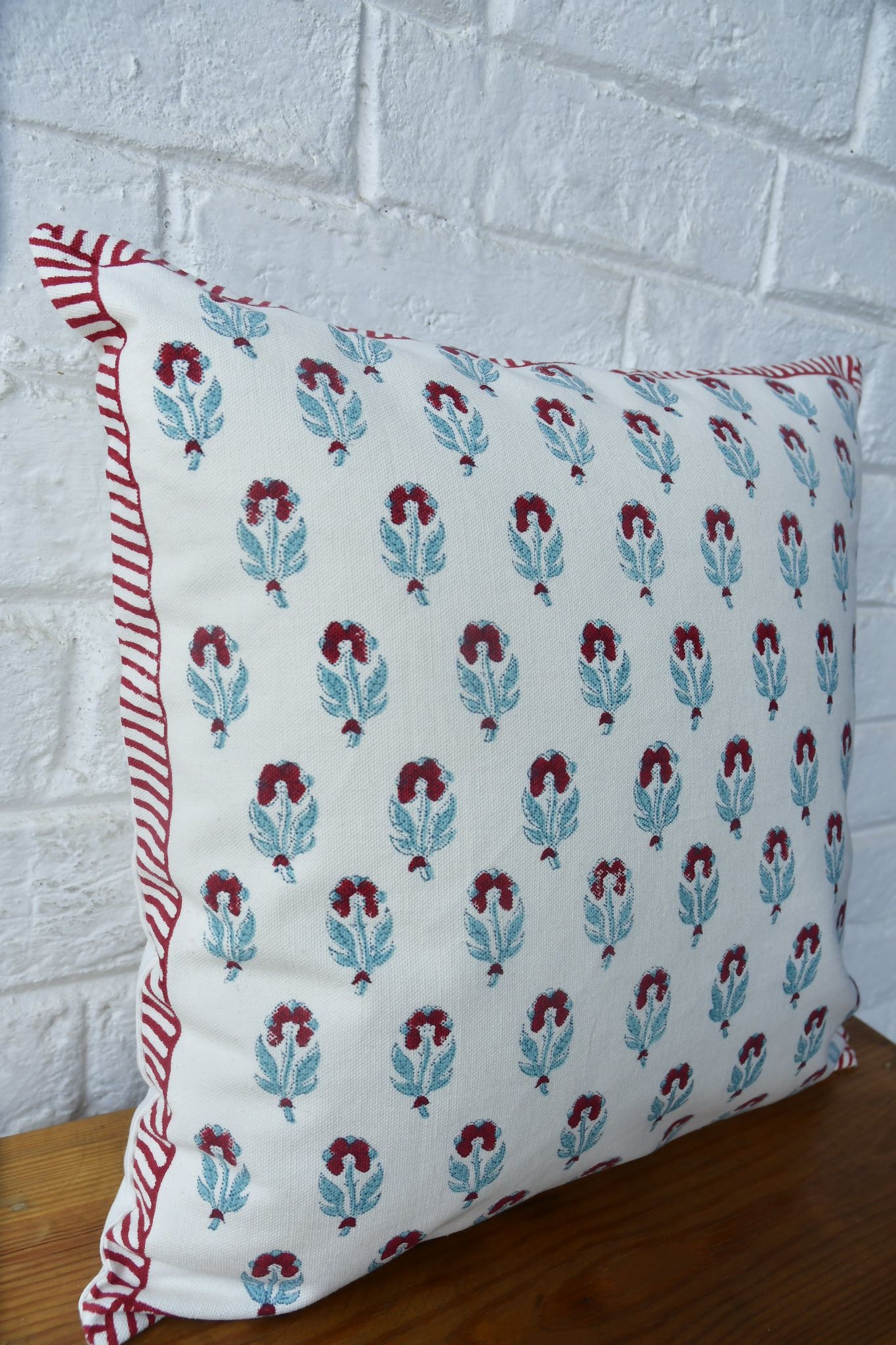 Phulwari Hand Block Cushion Cover Handblock