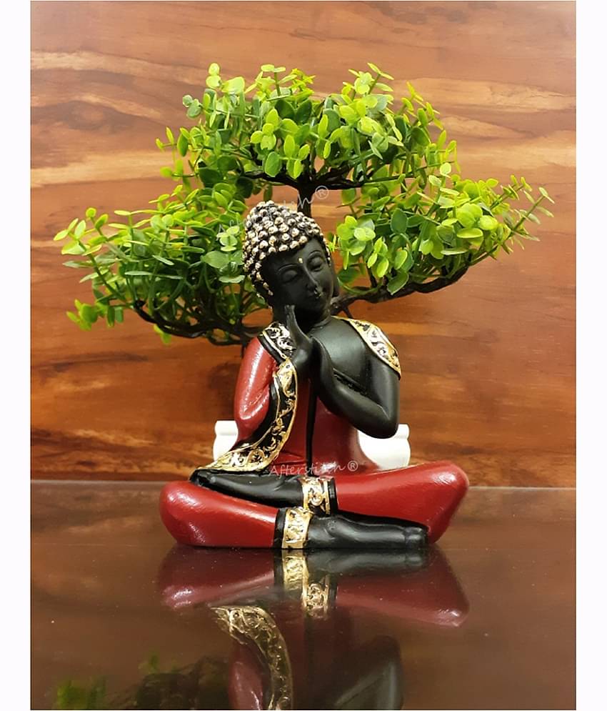 AFTERSTITCH Maditation buddha idol statue for home Garden decor God Figurines 13 cm  (Pack of 1)