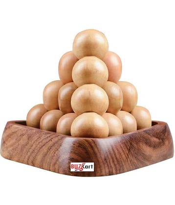 BuzyKart® Wooden Handmade Ball Pyramid Puzzle Brain Teaser For Kids