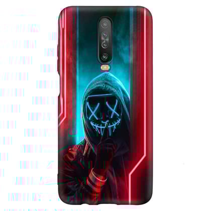 Neon Light With Joker POCO X2 Premium Embossed Mobile cover