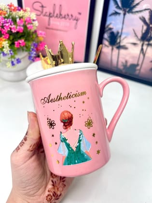 Crown Mug | Aestheticism Crown Mug-Pink