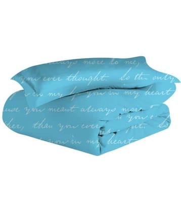 DIVINE CASA Single Polyester Blue Abstract Duvet Cover
