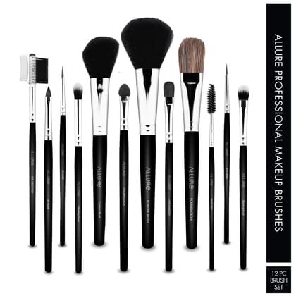 Allure Makeup Professional MBS-12 Brush Set - Pack of 12