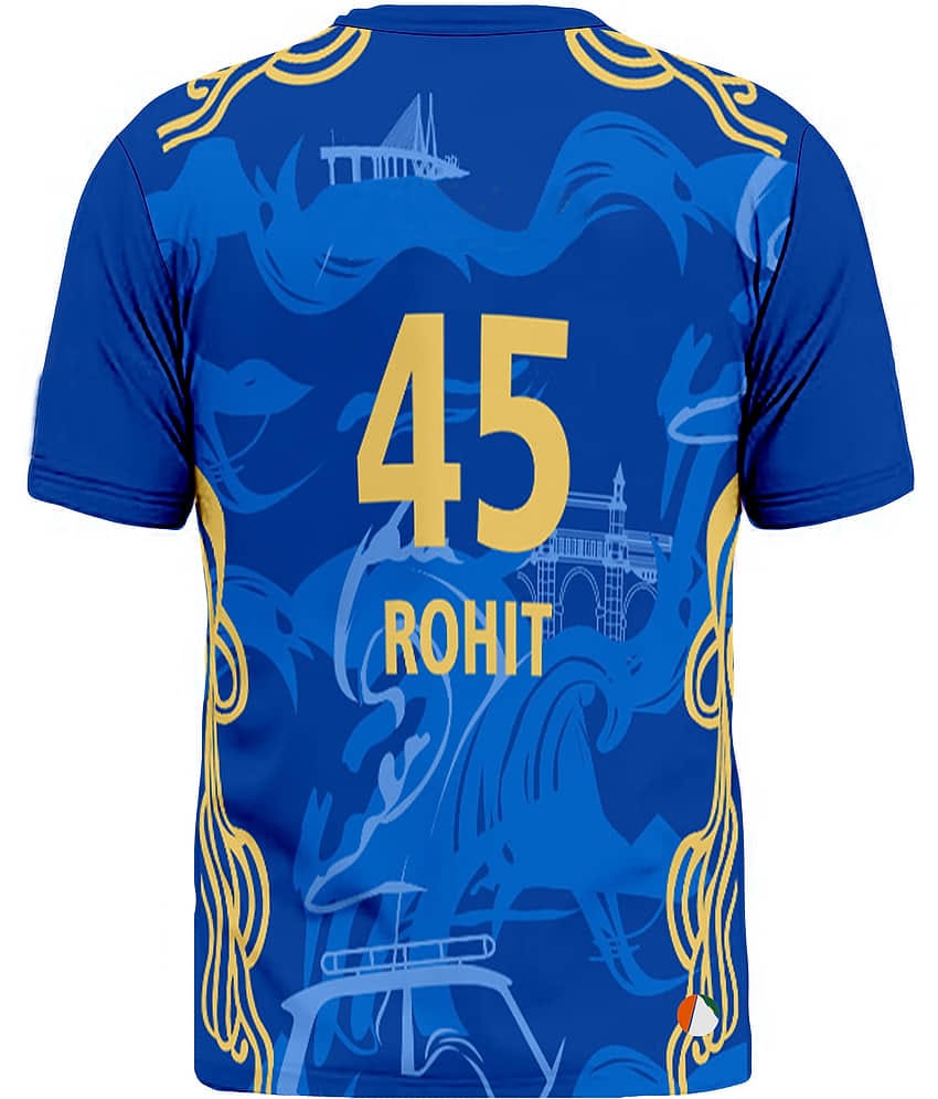 THE BLAZZE Sports India IPL Cricket Team T Shirt Jersey For MensFor Mumbai MI Rohit 45