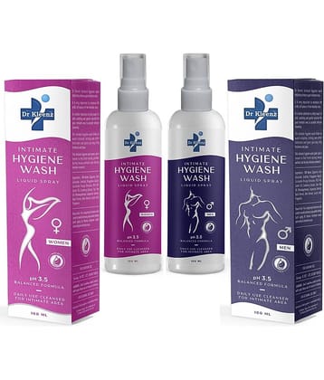 Dr Kleenz Intimate Hygiene Wash Combo for Men & Women Intimate Cleansing Liquid Floral 200 mL Pack of 2