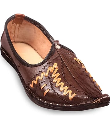 Anjaneya Creations Brown Men's Mojaris