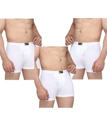VEE SAA Pack of 3 Cotton Trunks For Men's ( White )
