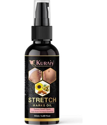 Kuraiy Natural Stretch Oil with Coconut, Olive & Jojoba Oils, For Scars & Stretchmark Oil