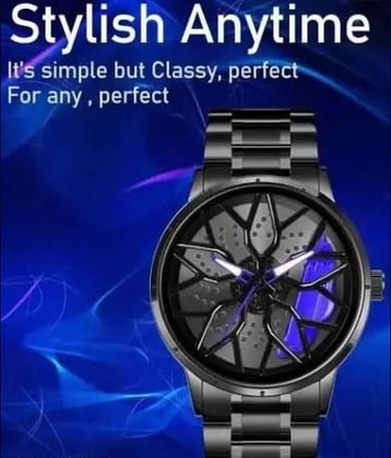 Abrexo Black Stainless Steel Analog Men's Watch