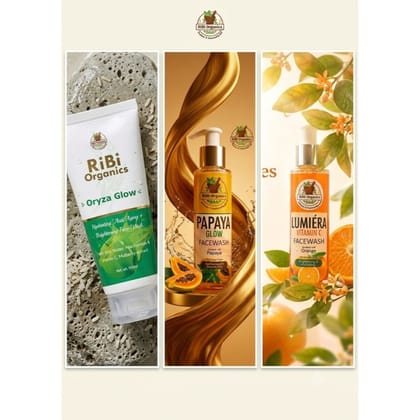 RiBi Organics Face Wash Trio Combo Set