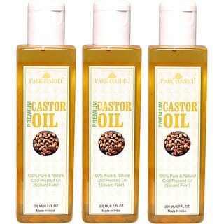 PARK DANIEL Premium Cold Pressed Hexane Free Castor Oil Combo Set of 3 No.200 ml Bottles (600 ml)