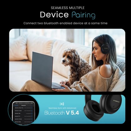 Hammer Vibe ENC Bluetooth Gaming Headphone Long Play Time Hammer Vibe ENC Bluetooth Gaming Headphone Long Play Time - Beige V