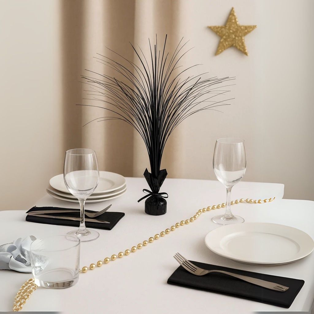 Black Spray Centerpiece for Table Decor - 18 inches - 1PC - Party and Festive Needs | Buy online on ZillyBuy