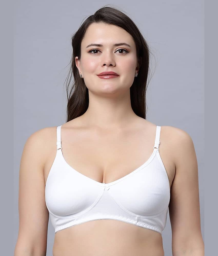 IN CARE LINGERIE Cotton Non Padded Women's Everyday Bra ( White ) SOHA_WHITE_30B