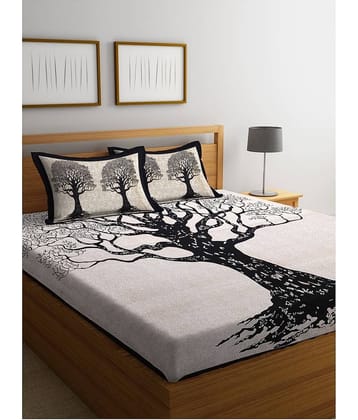 Uniqchoice Cotton Queen Bedsheet ( Black )