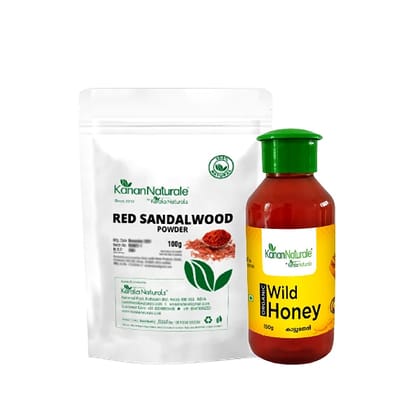 Red sandalwood 100gm+Wild Honey 150gm by Kerala Naturals Red sandalwood 100gm+Wild Honey 150gm by Kerala Naturals