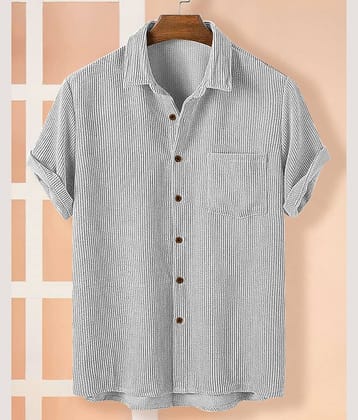 Eyebogler Cotton Blend Regular Fit Solids Half Sleeves Men's Casual Shirt - Blue ( Pack of 1 )