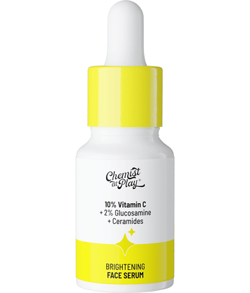 Chemist At Play 10% Vitamin C + 2% glucosamine + Ceramides Face Serum For Brightening , 10ml (Pack of 1)