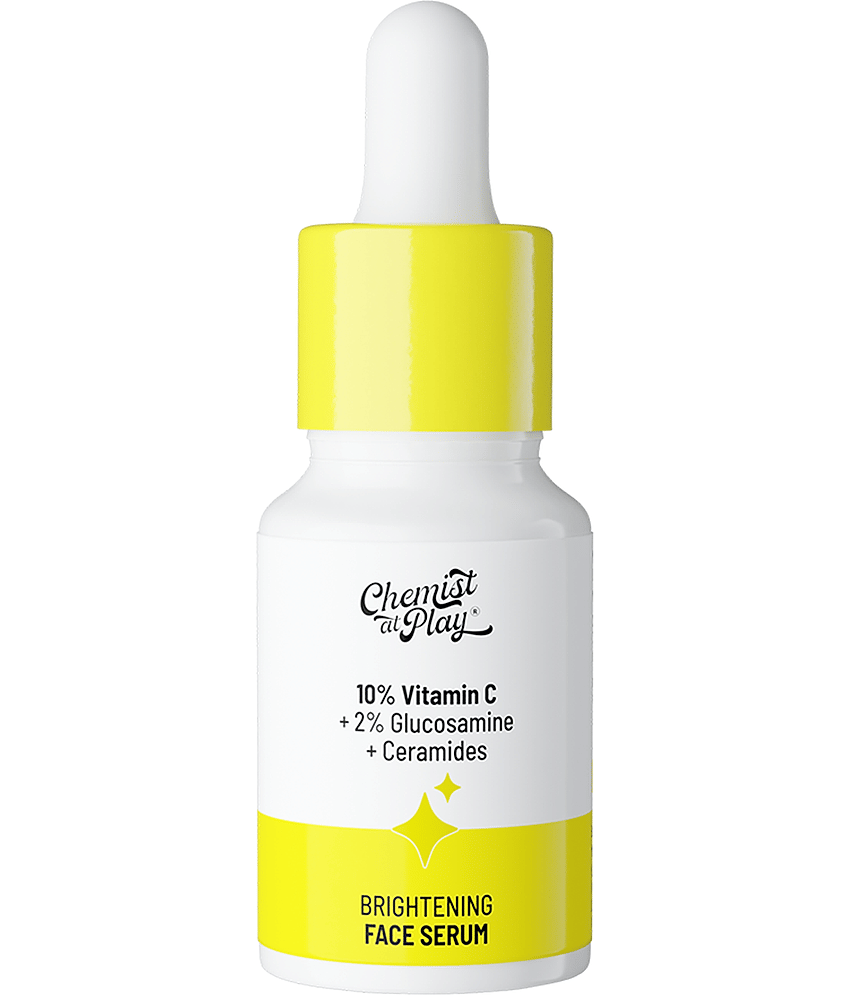Chemist At Play 10% Vitamin C + 2% glucosamine + Ceramides Face Serum For Brightening , 10ml (Pack of 1)