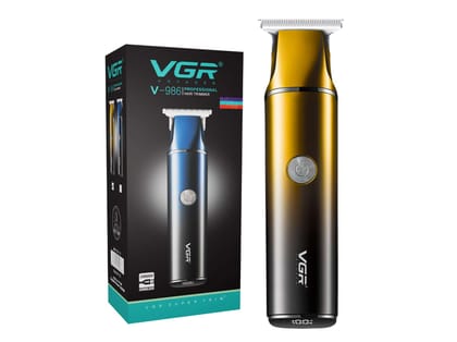 VGR V-986 Professional T-blade Precision with LED display Trimmer 150 min Runtime 4 Length Settings (Gold)