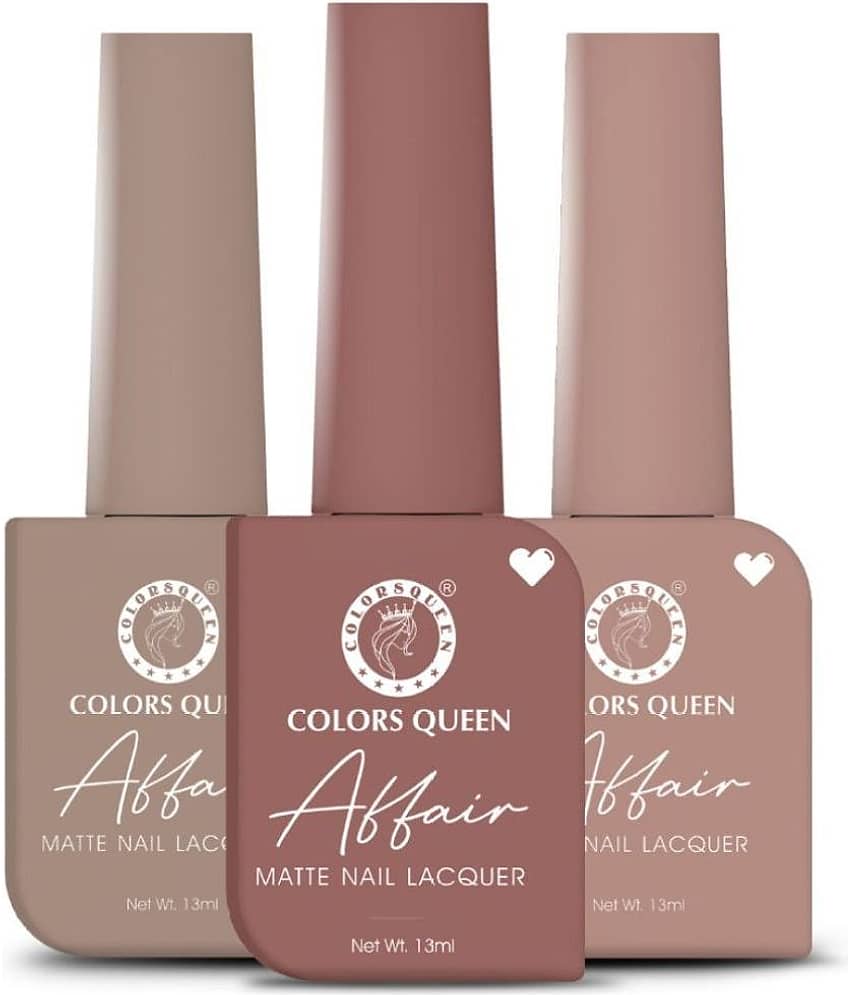 Colors Queen Multi Matte Nail Polish Kit ( Pack of 3 )
